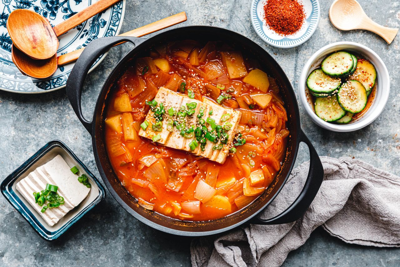 Quick kimchi potato stew